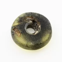Raw Donut shape Baltic amber pendant medallion