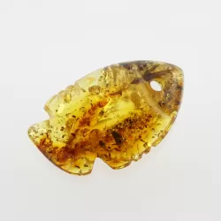 Baltic Amber figurine FISH Pendant Charm