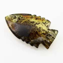 Baltic Amber figurine FISH Pendant Charm