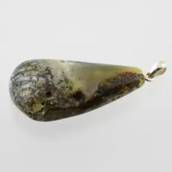 Unique Color DROP Baltic Amber Pendant