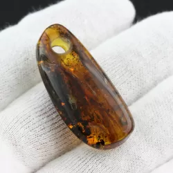 Natural Baltic Amber Hole Pendant