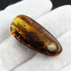 Natural Baltic Amber Hole Pendant
