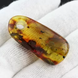 Natural Baltic Amber Hole Pendant