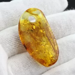 Natural Baltic Amber Hole Pendant