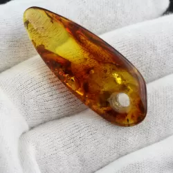 Natural Baltic Amber Hole Pendant