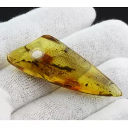 Natural Baltic Amber Hole Pendant