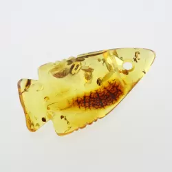 Baltic Amber figurine FISH Pendant Charm