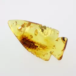 Baltic Amber figurine FISH Pendant Charm