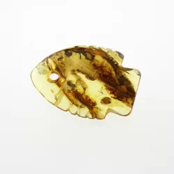 Baltic Amber figurine FISH Pendant Charm
