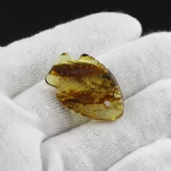 Baltic Amber figurine FISH Pendant Charm