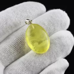 Unique Color DROP Baltic Amber Pendant