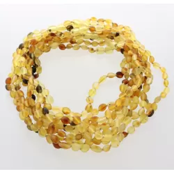 10 Raw MIX BEANS Baby Baltic amber teething necklaces 38cm