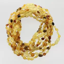 10 Raw MIX BEANS Baby Baltic amber teething necklaces 30cm