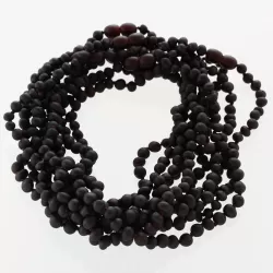 10 Raw Cherry BAROQUE teething Baltic amber necklaces 33cm