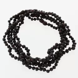 5 Raw Cherry BAROQUE teething Baltic amber necklaces 33cm