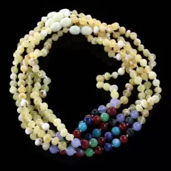 5 Milk Gems Baltic Amber teething necklaces 33cm