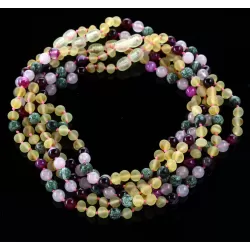 5 Raw Honey Gems Baltic Amber teething necklaces 33cm