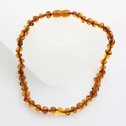 Cognac Baltic Amber Teething Necklace For Babies