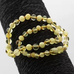 Multi Baltic Amber Teething Necklace For Babies