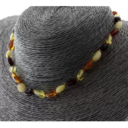 BEANS Baby teething Baltic amber beads necklace 13in
