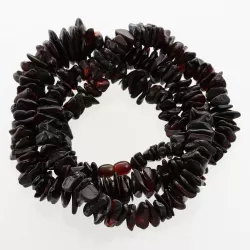 Large cherry chips Baltic amber necklace 79cm