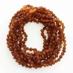 10 Big Raw Cognac BAROQUE teething Baltic amber necklaces 32cm