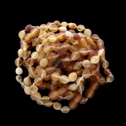 10 Raw Mix BEANS Baltic amber teething bracelets 14cm