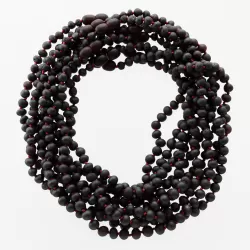 10 Raw Cherry BAROQUE Baby teething Baltic amber necklaces 32cm