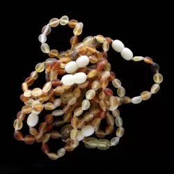 10 Raw Mix BEANS Baltic amber teething bracelets 14cm