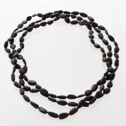 3 Raw Cherry BEANS Baltic amber adult necklaces 60cm