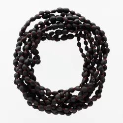 10 Raw Cherry BEANS Baby teething Baltic amber necklaces 33cm