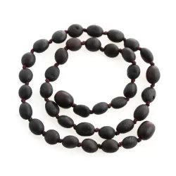 Raw Cherry Beans Teething Baltic Amber Necklace