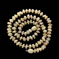 Milk BUTTONS Baltic amber necklace 45cm