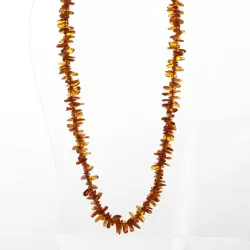 Cognac Thorns Baltic amber Nuggets Necklace 62cm
