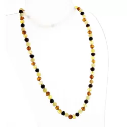 Raw Multi BAROQUE beads Baltic amber necklace 55cm
