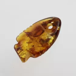 Baltic Amber figurine FISH Pendant Charm