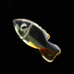 Baltic Amber figurine FISH Pendant Charm
