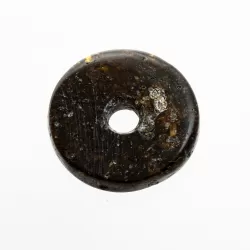 Donut shape Baltic amber pendant medallion