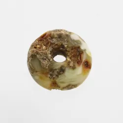 Donut shape Baltic amber pendant medallion