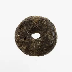 Donut shape Baltic amber pendant medallion