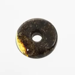 Donut shape Baltic amber pendant medallion