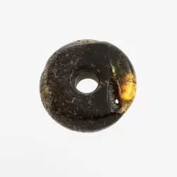 Donut shape Baltic amber pendant medallion