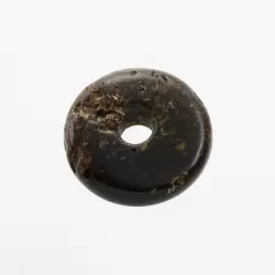 Donut shape Baltic amber pendant medallion