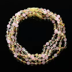 5 Lemon Gems Baltic Amber teething necklaces 33cm