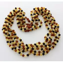 5 Raw Multi BAROQUE beads Baltic amber adult necklaces 65cm