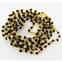 10 Raw Multi BAROQUE Baltic amber teething necklaces 32cm