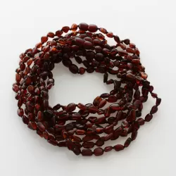 10 Cognac BEANS Baltic amber teething Baby necklaces 28cm