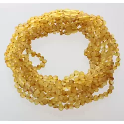 10 Raw Honey BAROQUE Baltic amber teething necklaces 36cm