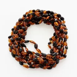 10 Multi BEANS Baby teething Baltic amber necklaces 33cm