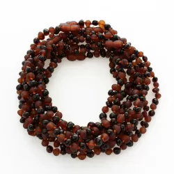 10 Multi BAROQUE Baby teething Baltic amber necklaces 32cm